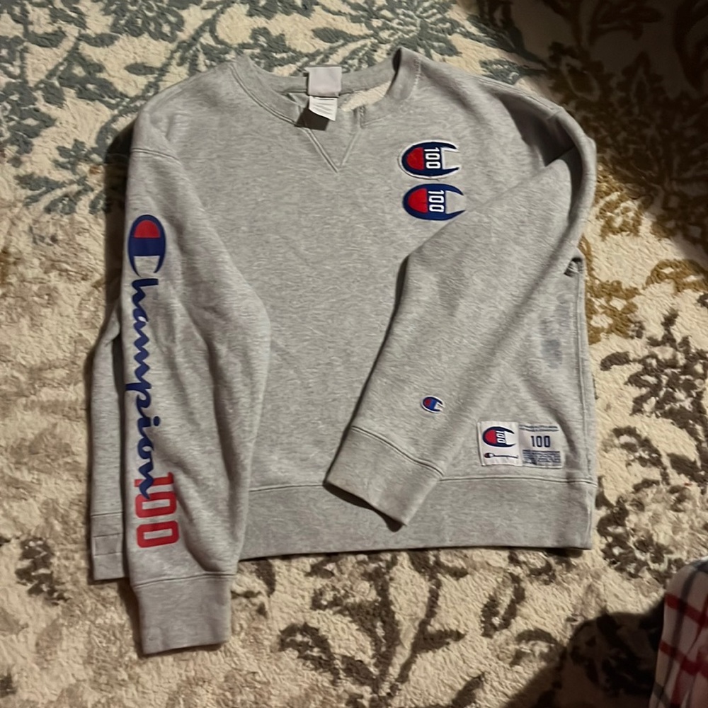 chanpion, light grey, large sweater